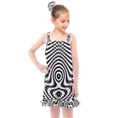 Monochrome Symmetry Abstract Kids  Overall Dress by Jancukart