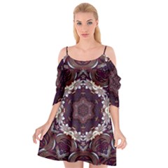 Rosette Kaleidoscope Mosaic Abstract Background Cutout Spaghetti Strap Chiffon Dress by Jancukart