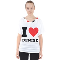 I Love Denise V-neck Dolman Drape Top by ilovewhateva