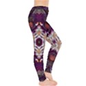 Rosette Kaleidoscope Mosaic Abstract Background Art Leggings  View4