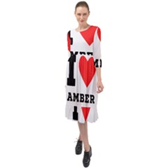 I Love Amber Ruffle End Midi Chiffon Dress by ilovewhateva