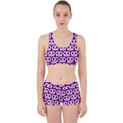 Purple Pretzel Illustrations Pattern Work It Out Gym Set by GardenOfOphir