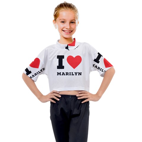 I Love Marilyn Kids Mock Neck Tee by ilovewhateva