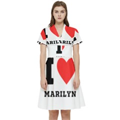 I Love Marilyn Short Sleeve Waist Detail Dress by ilovewhateva