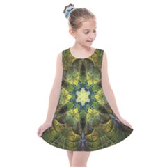 Fractal-fantasy-design-background- Kids  Summer Dress by Vaneshart