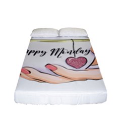 Happy Monday Fitted Sheet (full/ Double Size) by SychEva