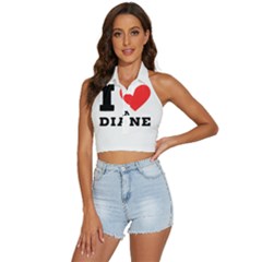 I Love Diane Backless Halter Cami Shirt by ilovewhateva