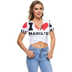 I Love Marie Short Sleeve Foldover Tee by ilovewhateva