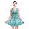 Teal And White Owl Pattern Reversible Skater Dress View1