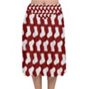 Cute Baby Socks Illustration Pattern Velvet Flared Midi Skirt View1