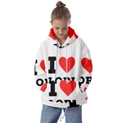 I Love Lori Kids  Oversized Hoodie by ilovewhateva