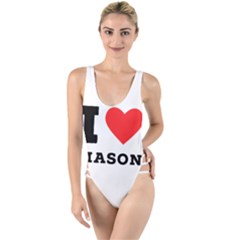 I Love Mason High Leg Strappy Swimsuit by ilovewhateva