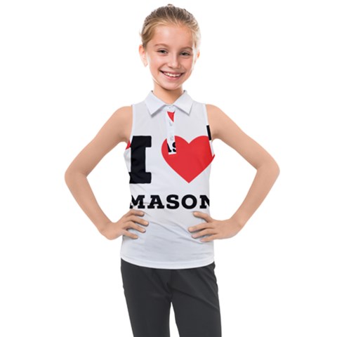 I Love Mason Kids  Sleeveless Polo Tee by ilovewhateva