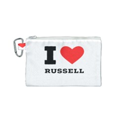 I Love Russell Canvas Cosmetic Bag (small) by ilovewhateva