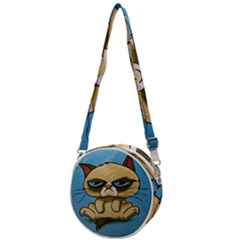 Grumpy Cat Crossbody Circle Bag by Jancukart