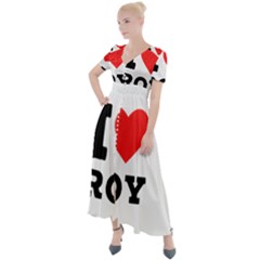 I Love Roy Button Up Short Sleeve Maxi Dress by ilovewhateva