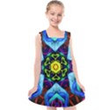 Abstract Kaleidoscope Digital Kids  Cross Back Dress View1