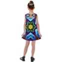 Abstract Kaleidoscope Digital Kids  Cross Back Dress View2