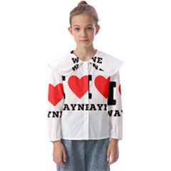 I Love Wayne Kids  Peter Pan Collar Blouse by ilovewhateva