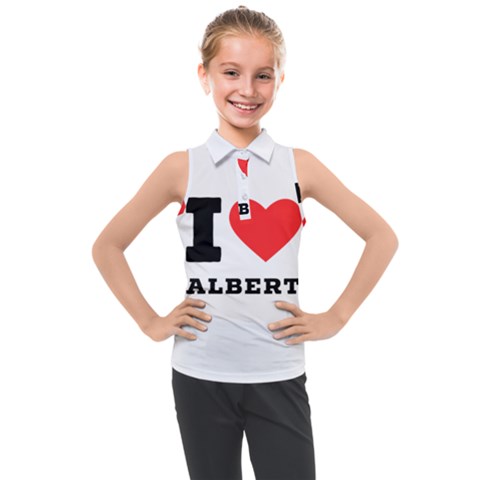 I Love Albert Kids  Sleeveless Polo Tee by ilovewhateva