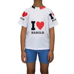 I Love Harold Kids  Short Sleeve Swimwear by ilovewhateva