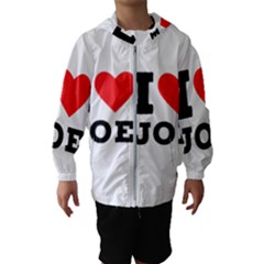 I Love Joe Kids  Hooded Windbreaker by ilovewhateva