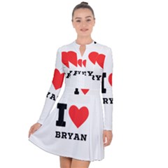 I Love Bryan Long Sleeve Panel Dress by ilovewhateva