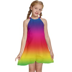 Spectrum Kids  Halter Collar Waist Tie Chiffon Dress by nateshop