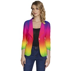 Spectrum Women s One-button 3/4 Sleeve Short Jacket by nateshop