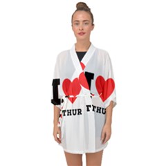 I Love Arthur Half Sleeve Chiffon Kimono by ilovewhateva