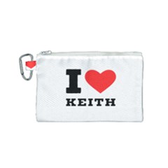 I Love Keith Canvas Cosmetic Bag (small) by ilovewhateva