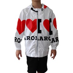 I Love Aaron Kids  Hooded Windbreaker by ilovewhateva