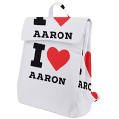 I Love Aaron Flap Top Backpack by ilovewhateva