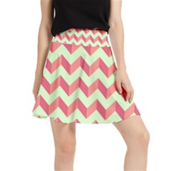 Modern Retro Chevron Patchwork Pattern Waistband Skirt by GardenOfOphir