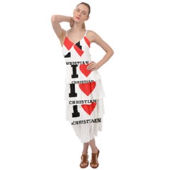 I Love Christian Layered Bottom Dress by ilovewhateva