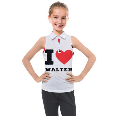 I Love Walter Kids  Sleeveless Polo Tee by ilovewhateva