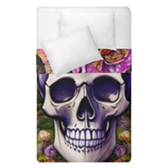 Cute Skulls And Bones Duvet Cover Double Side (single Size) by GardenOfOphir