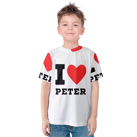 I Love Peter Kids  Cotton Tee by ilovewhateva