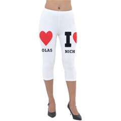 I Love Nicholas Lightweight Velour Capri Leggings  by ilovewhateva