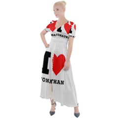 I Love Jonathan Button Up Short Sleeve Maxi Dress by ilovewhateva