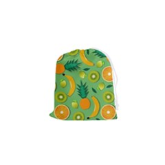 Fruit Tropical Pattern Design Art Drawstring Pouch (xs) by danenraven