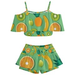 Fruit Tropical Pattern Design Art Kids  Off Shoulder Skirt Bikini by danenraven