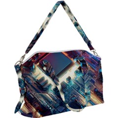 Ai Generated Motherboard City Technology Tech Cpu Canvas Crossbody Bag by Jancukart