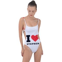 I Love Stephen Tie Strap One Piece Swimsuit by ilovewhateva