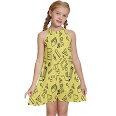 Back-to-school Kids  Halter Collar Waist Tie Chiffon Dress by nateshop