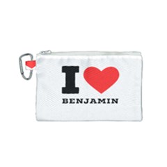 I Love Benjamin Canvas Cosmetic Bag (small) by ilovewhateva