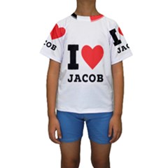 I Love Jacob Kids  Short Sleeve Swimwear by ilovewhateva