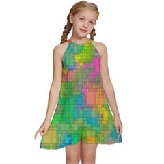 Pixel-79 Kids  Halter Collar Waist Tie Chiffon Dress by nateshop