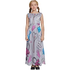 Medicine Kids  Satin Sleeveless Maxi Dress by SychEva