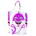 Purple Shark Fish Giant Grocery Tote View1